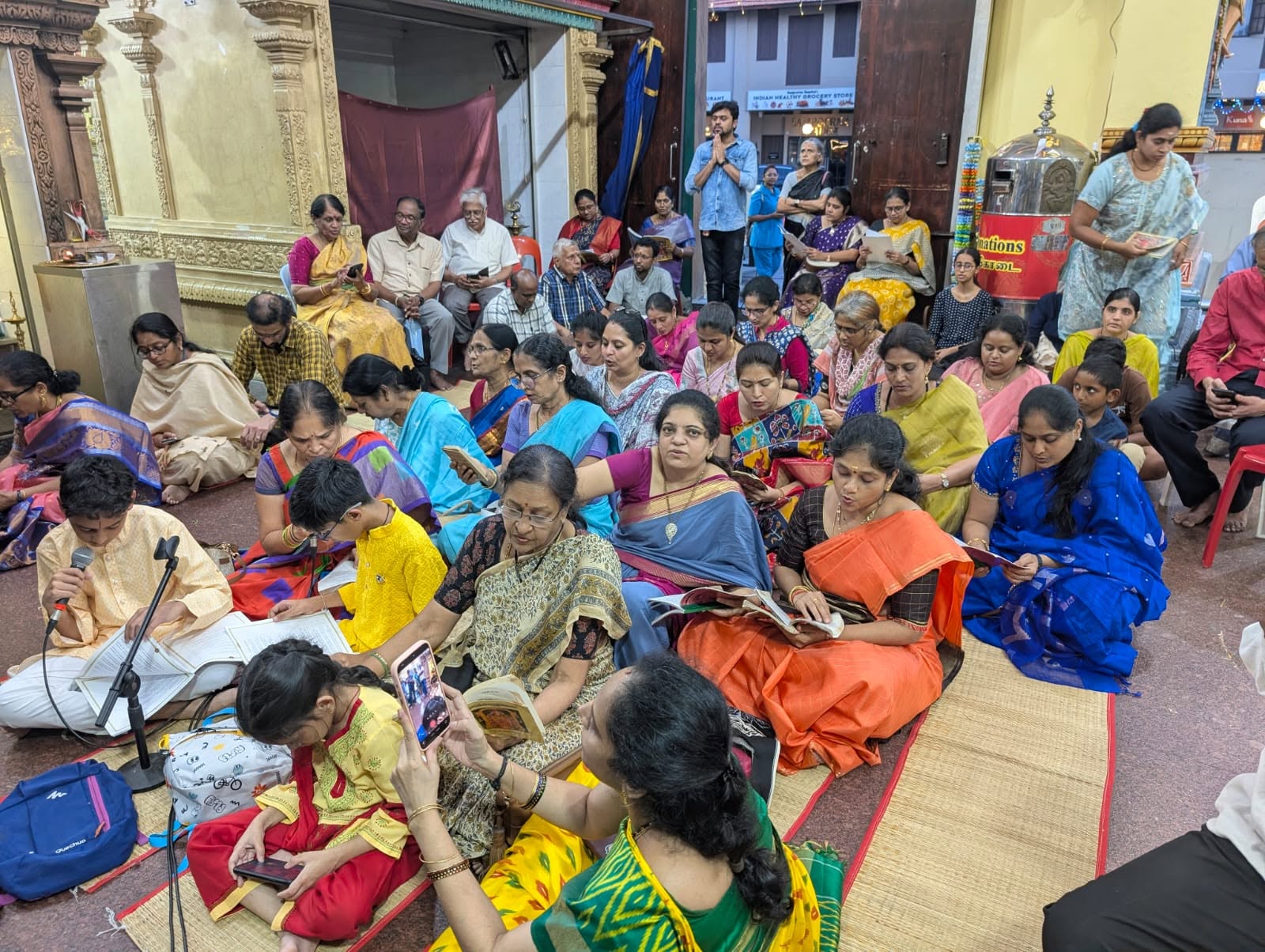 Devotees chanting Sri Vishnu Sahasranama during Bhishma Ekadasi